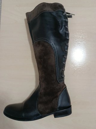 Botas Alpe Piel Marrón y Negra Talla 39