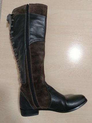 Botas Alpe Piel Marrón y Negra Talla 39