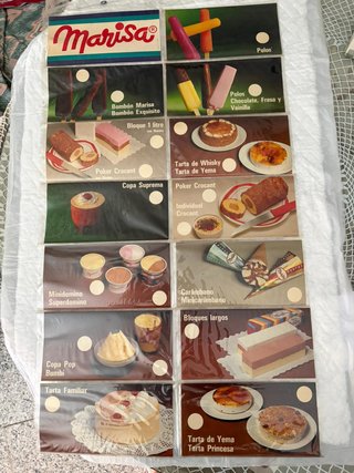 Cartel Publicitario Helados Marisa Años 70/80