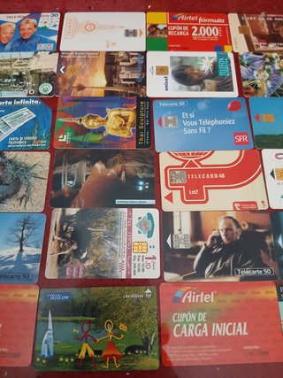 50 tarjetas telefónicas coleccionables