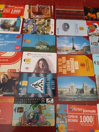 50 tarjetas telefónicas coleccionables