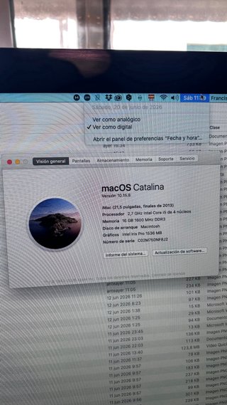 iMac 21,5 16GB RAM 1TB SSD. Excelente estado