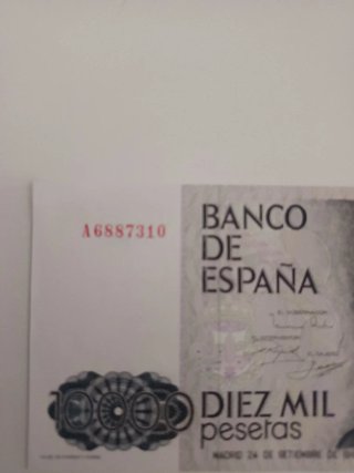 Billete 10.000 pesetas 1985