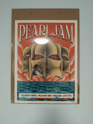 Pearl Jam poster oficial concierto BCN 2024