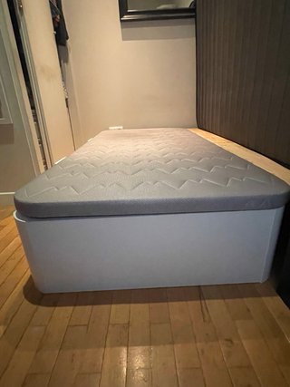 Canapé Cama 90cm Gris Tela