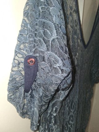 Maglia manica tre quarti in pizzo