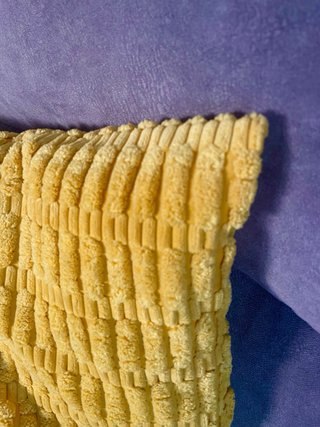 Funda cojín 45x45 mostaza pana