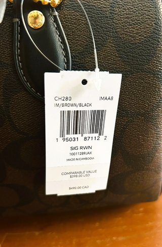 Bolso Coach Marrón Negro