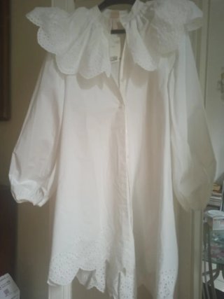 Abito corto/blusa H&M cotone bianco taglia  unica