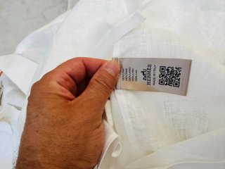 Camisa Lino Hermès Blanca Talla S