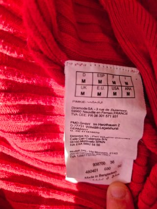 Chaqueta corta Pinkie Roja Talla M