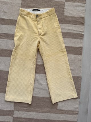 Pantalones Zara woman de pana amarillos