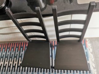 2 Sillas Ikea Kaustby Madera Negra