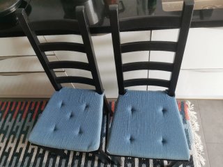 2 Sillas Ikea Kaustby Madera Negra