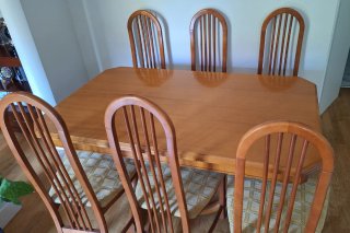 Mesa extensible + 6 sillas comedor