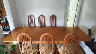 Mesa extensible + 6 sillas comedor