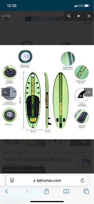 Tabla Paddle Surf BE WAVE 10' Behumax Mediterran