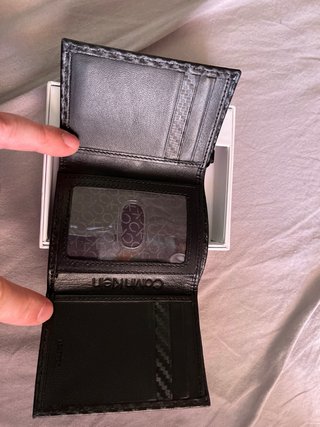 Cartera Calvin Klein Negra Cuero RFID