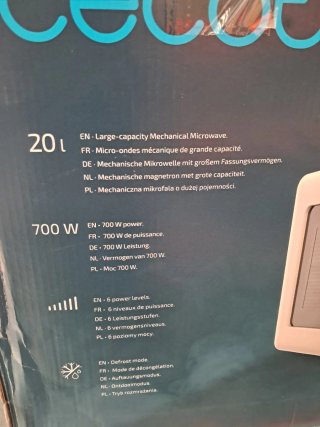Microondas Cecotec 20L 700W