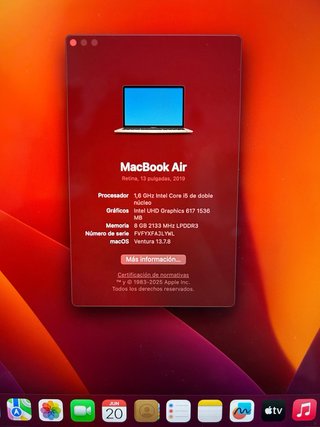 MacBook Air 13 (2019) i5 / 8GB RAM