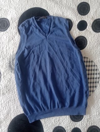 Chaleco de punto azul