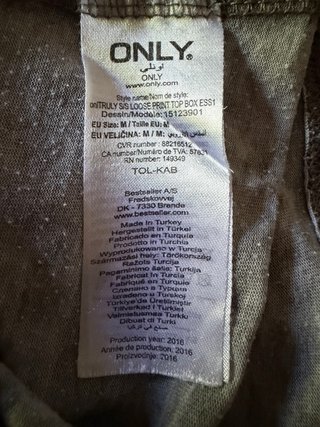 T-shirt Only grigia Food is my BFF M
