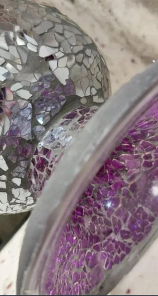 Jarrón cristales morado