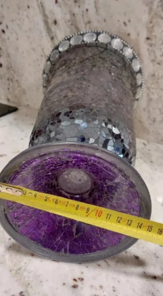 Jarrón cristales morado