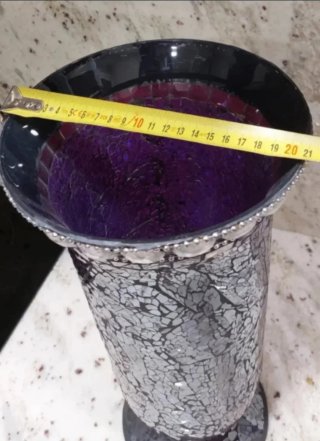 Jarrón cristales morado