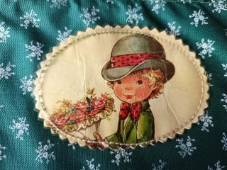 Estuche vintage Sarah Kay verde