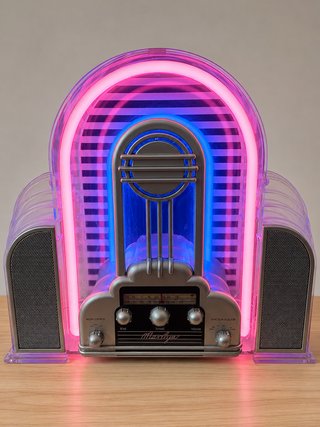 Radio jukebox vintage Cicena Marilyn 201 neón