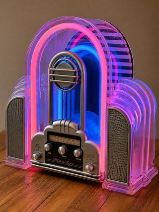 Radio jukebox vintage Cicena Marilyn 201 neón