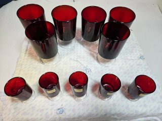 Set 11 Bicchieri Luminarc Rossi Vintage