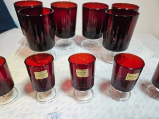 Set 11 Bicchieri Luminarc Rossi Vintage