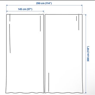 Cortinas IKEA ANNAKAISA 145x300cm (2uds)