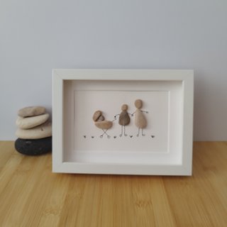 Cuadro Pebble Art Familiar Personalizado