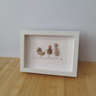 Cuadro Pebble Art Familiar Personalizado