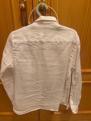 Camisa Lino Massimo Dutti Niño Blanca
