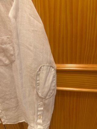 Camisa Lino Massimo Dutti Niño Blanca