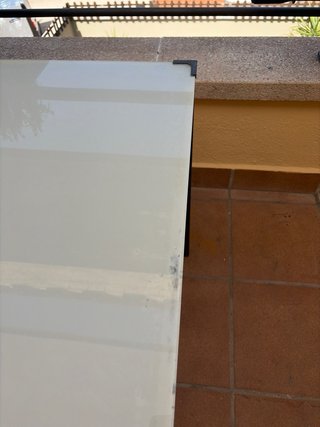 Mesa Terraza Jardín Cristal Negra