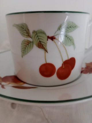 Taza y platillo de porcelana inglesa