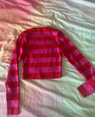 Jersey Zara rayas rosa y rojo