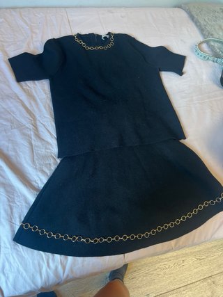 Conjunto Zara Top y Falda Negro