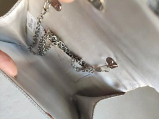 Pochette Argento Pizzo Elegante