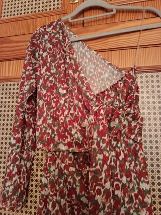 Vestido estampado de fiesta talla única