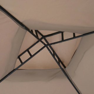Cenador de Jardín 3x3m Beige y Negro