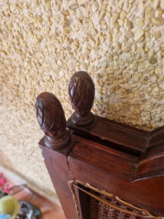 2 cabeceros Cama 90cm Ratán y Madera