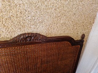 2 cabeceros Cama 90cm Ratán y Madera