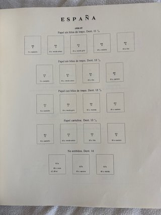 Álbum Hojas Sellos España Edifil (1850 - 1945