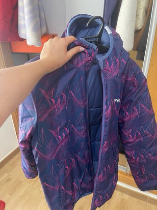 Chaqueta Quechua azul y rosa